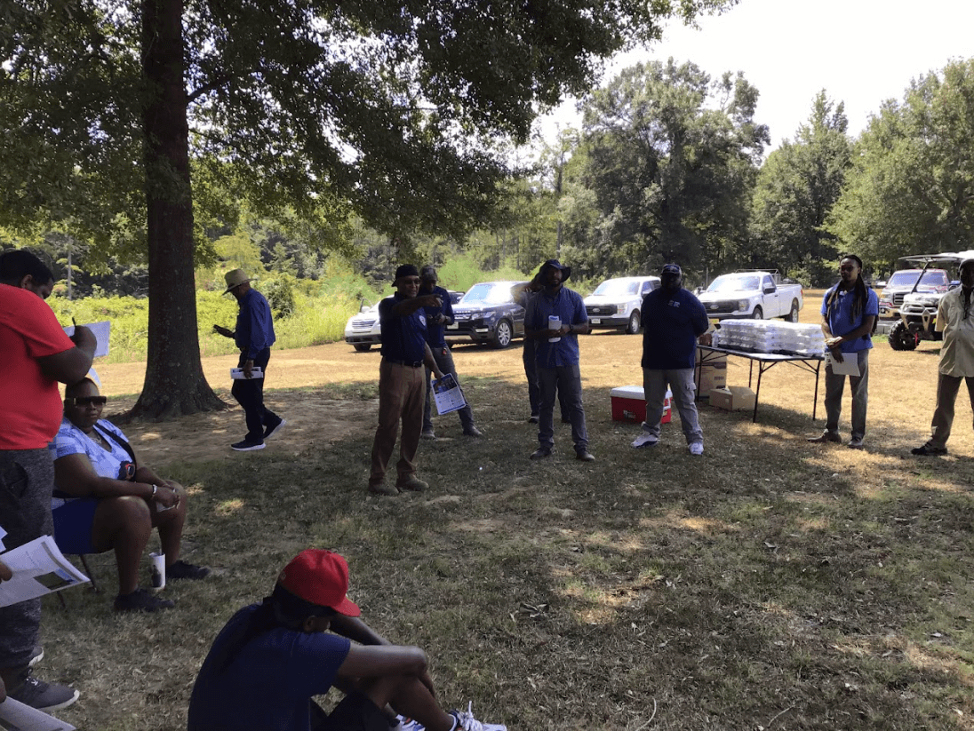 Hands-on soil conservation demonstration